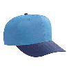 Otto Cap Cotton Twill Pro Style Two Tone Color Caps Navy/Columbian Blue