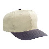 Otto Cap Cotton Twill Pro Style Two Tone Color Caps Black/Khaki