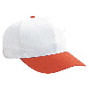 Otto Cap Cotton Twill Pro Style Two Tone Color Caps Orange/White