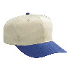 Otto Cap Cotton Twill Pro Style Two Tone Color Caps Royal/Khaki