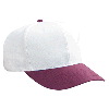 Otto Cap Cotton Twill Pro Style Two Tone Color Caps Maroon/White