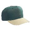 Otto Cap Cotton Twill Pro Style Two Tone Color Caps Khaki/Dark Green