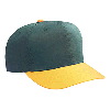 Otto Cap Cotton Twill Pro Style Two Tone Color Caps Gold/Dark Green