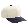 Otto Cap Cotton Twill Pro Style Two Tone Color Caps Black/Natural