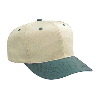 Otto Cap Cotton Twill Pro Style Two Tone Color Caps Dark Green/Khaki