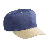 Otto Cap Cotton Twill Pro Style Two Tone Color Caps Khaki/Navy