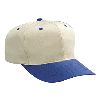 Otto Cap Cotton Twill Pro Style Two Tone Color Caps Royal/Khaki