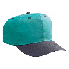 Otto Cap Cotton Twill Pro Style Two Tone Color Caps Black/Jade