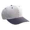 Otto Cap Cotton Twill Pro Style Two Tone Color Caps Black/Gray
