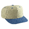Otto Cap Washed Brushed Heavy Cotton Canvas Pro Style Two Tone Color Caps Sky Blue/Khaki