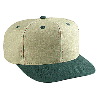 Otto Cap Washed Brushed Heavy Cotton Canvas Pro Style Two Tone Color Caps Dark Green/Khaki