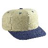Otto Cap Washed Brushed Heavy Cotton Canvas Pro Style Two Tone Color Caps Navy/Khaki