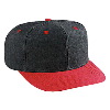Otto Cap Washed Brushed Heavy Cotton Canvas Pro Style Two Tone Color Caps Red/Black