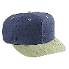 Otto Cap Washed Brushed Heavy Cotton Canvas Pro Style Two Tone Color Caps Khaki/Navy