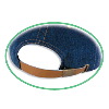 Otto Cap Suede Visor Brushed Denim Pro Style Two Tone Color Cap 