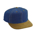 Suede Visor Brushed Denim Pro Style Two Tone Color Cap