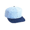 Otto Cap Brushed Denim Pro Style Two Tone Color Caps Navy/Sky Blue