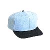 Otto Cap Brushed Denim Pro Style Two Tone Color Caps Black/Sky Blue
