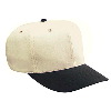 Otto Cap Natural Cotton Twill Pro Style Two Tone Color Caps Black/Natural