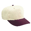 Otto Cap Natural Cotton Twill Pro Style Two Tone Color Caps Maroon/Natural
