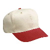 Otto Cap Natural Cotton Twill Pro Style Two Tone Color Caps Red/Natural