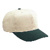 Otto Cap Natural Cotton Twill Pro Style Two Tone Color Caps Dark Green/Natural