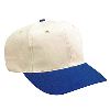 Otto Cap Natural Cotton Twill Pro Style Two Tone Color Caps Royal/Natural
