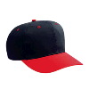 Otto Cap Cotton Twill Low Crown Pro Style Two Tone Color Caps Red/Black