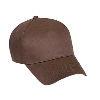 Otto Cap Cotton Twill Five Panel Low Profile Pro Style Caps Dark Brown