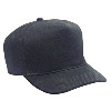 Otto Cap Brushed Bull Denim Five Panel ProStyle Caps Black