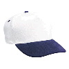 Otto Cap Brushed Bull Denim Five Panel ProStyle Two Tone Color Caps Navy/White