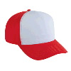 Otto Cap Cotton Twill Five Panel Pro Style Two Tone Color Caps Red/White/Red