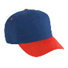 Otto Cap Cotton Twill Five Panel Pro Style Two Tone Color Caps Red/Navy/Navy