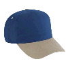 Otto Cap Cotton Twill Five Panel Pro Style Two Tone Color Caps Khaki/Navy/Navy