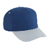 Otto Cap Cotton Twill Five Panel Pro Style Two Tone Color Caps Gray/Navy/Navy
