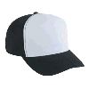 Otto Cap Cotton Twill Five Panel Pro Style Two Tone Color Caps Black/White/Black