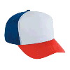 Otto Cap Cotton Twill Five Panel Pro Style Two Tone Color Caps Red/White/Royal