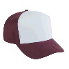 Otto Cap Cotton Twill Five Panel Pro Style Two Tone Color Caps Maroon/White/Maroon