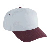 Otto Cap Cotton Twill Five Panel Pro Style Two Tone Color Caps Maroon/Gray/Gray