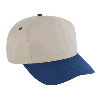 Otto Cap Cotton Twill Five Panel Pro Style Two Tone Color Caps Navy/Khaki/Khaki