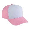 Otto Cap Cotton Twill Five Panel Pro Style Two Tone Color Caps Pink/White/Pink