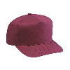 Otto Cap Cotton Twill Five Panel Pro Style Caps Burgundy Maroon