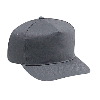 Otto Cap Cotton Twill Five Panel Pro Style Caps Charcoal Gray