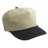 Otto Cap Wool Blend Low Crown Golf Style Two Tone Color Caps Black/Khaki