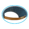 Otto Cap Brushed Denim Suede Visor Low Crown Golf Style Two Tone Color Cap 