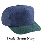 Washed Brushed Heavy Cotton Canvas Low Crown Golf Style Two Tone Color Caps