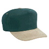 Otto Cap Brushed Bull Denim Low Crown Golf Style Two Tone Color Caps Khaki/Dark Green