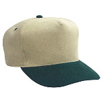 Brushed Bull Denim Low Crown Golf Style Two Tone Color Caps