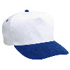 Otto Cap Brushed Bull Denim Low Crown Golf Style Two Tone Color Caps Royal/White