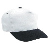 Otto Cap Brushed Bull Denim Low Crown Golf Style Two Tone Color Caps Black/White